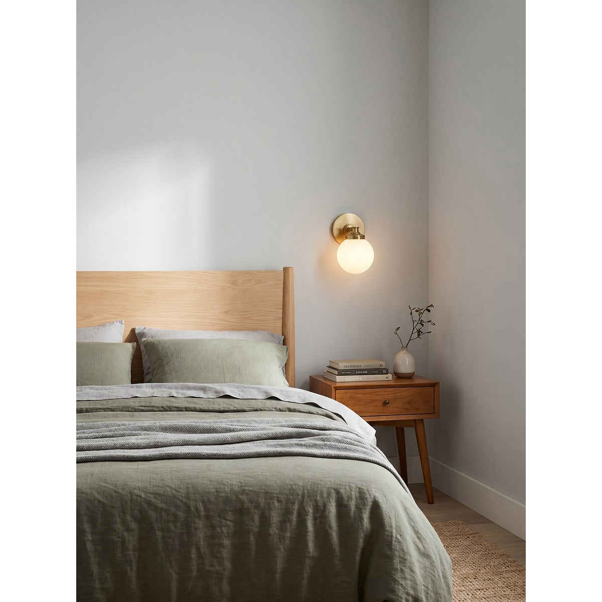 Hayes wandlamp met glazen bol