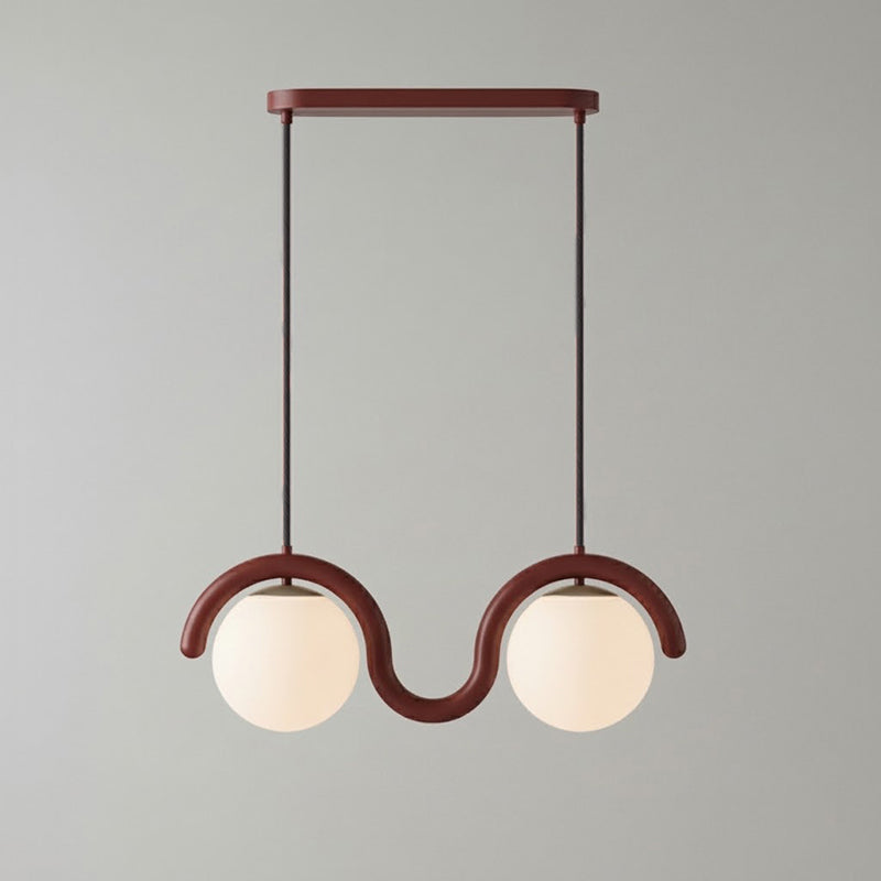Elowis Lineaire hanglamp met bolvormige lichtpunten