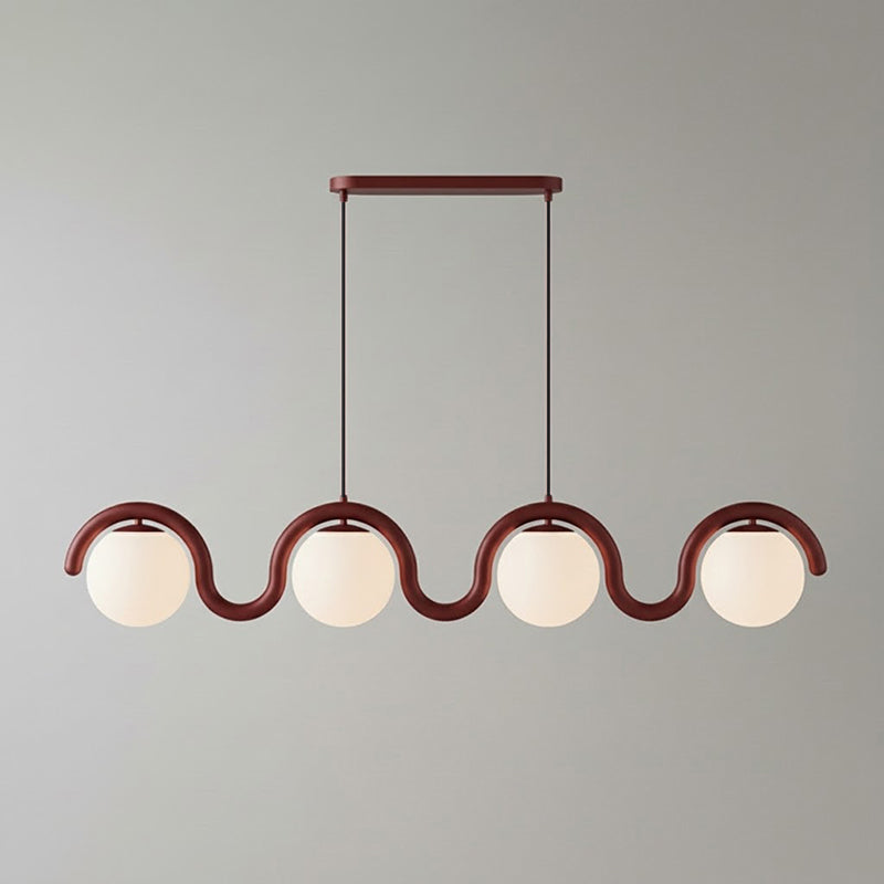 Elowis Lineaire hanglamp met bolvormige lichtpunten