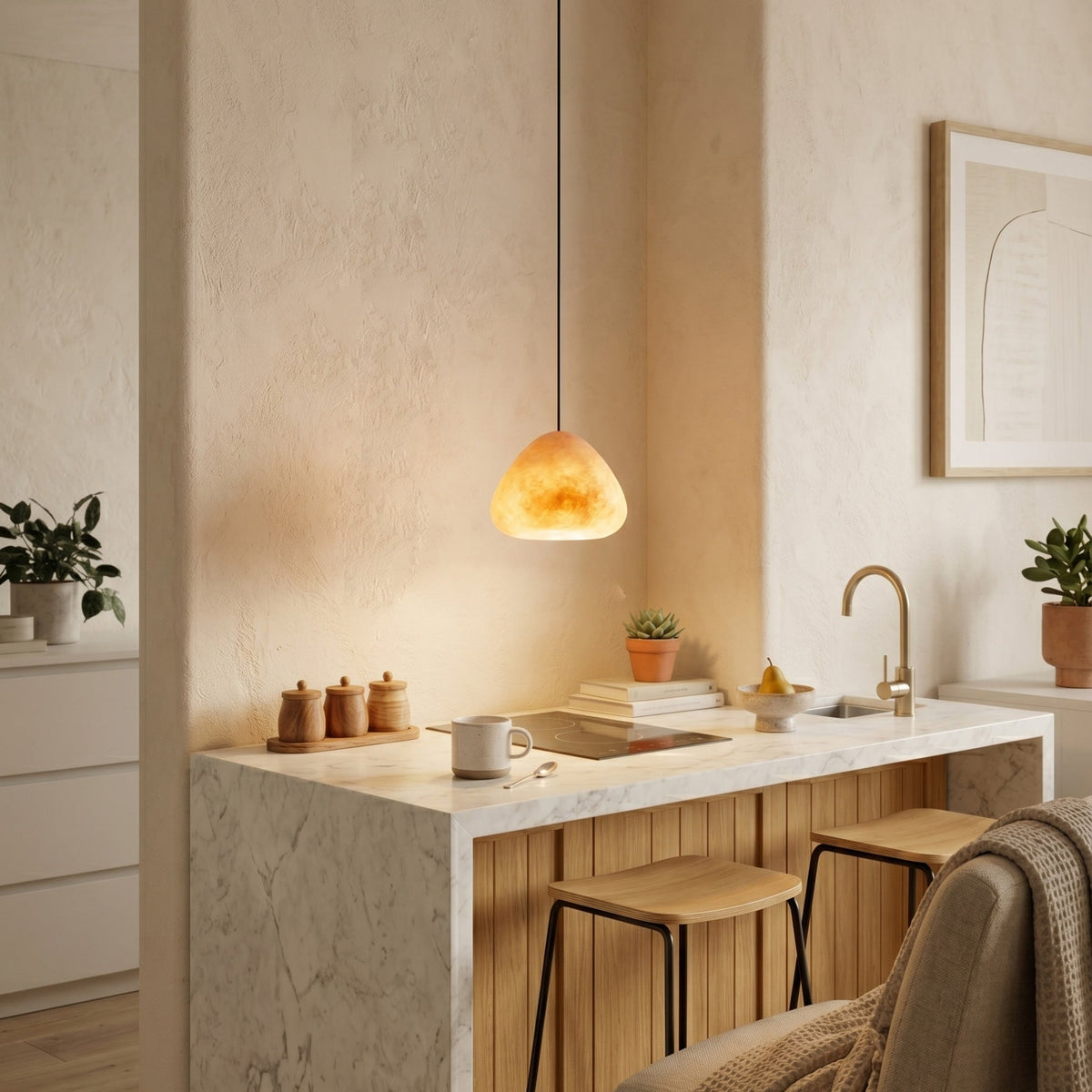 Morphe albasten hanglamp