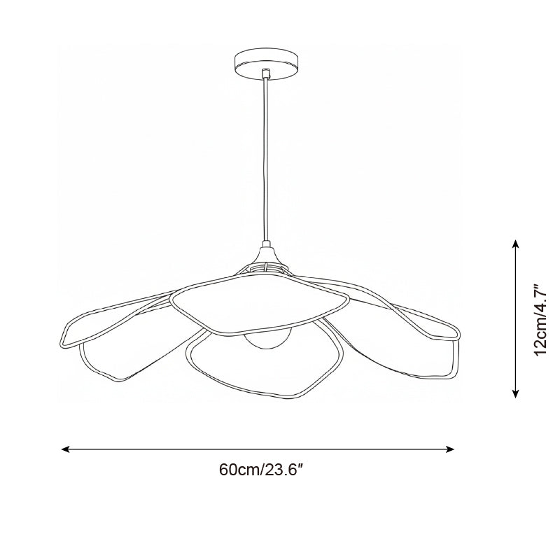 Viraisenne Petal hanglamp met bloemblaadjes