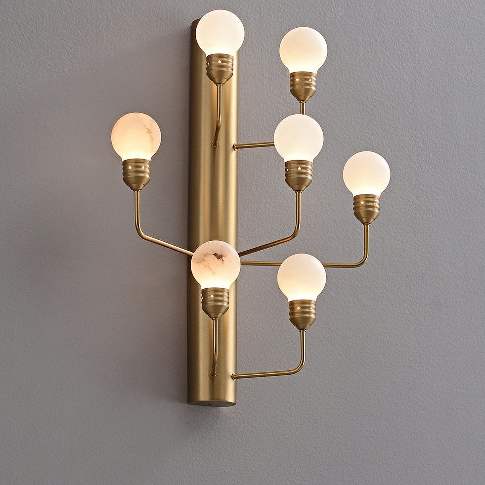 Albelina albast bollen wandlamp