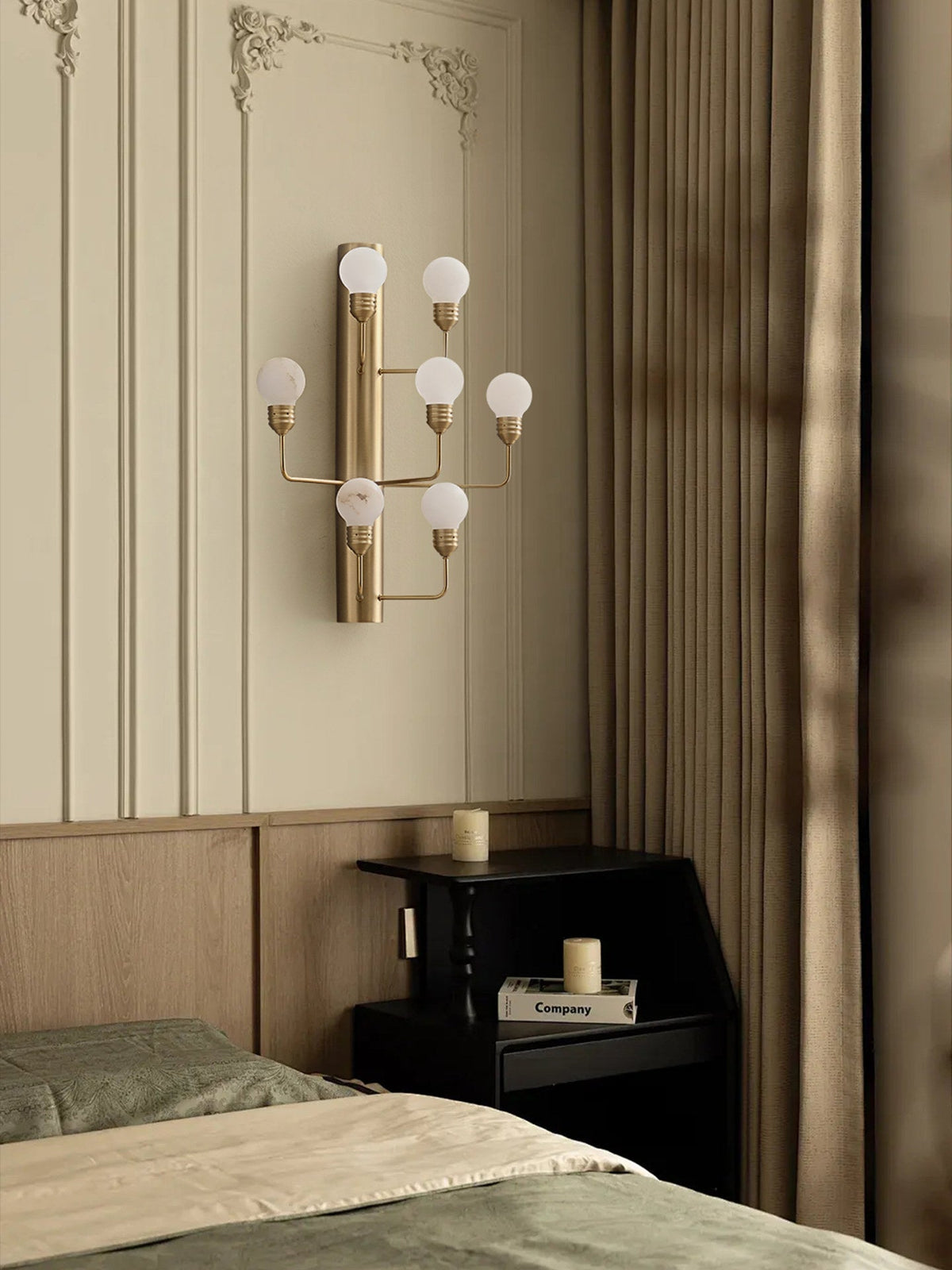 Albelina albast bollen wandlamp