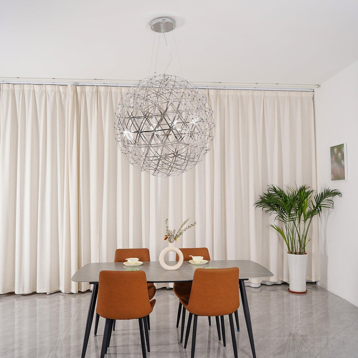 Delcourt Silver Spark Ball hanglamp