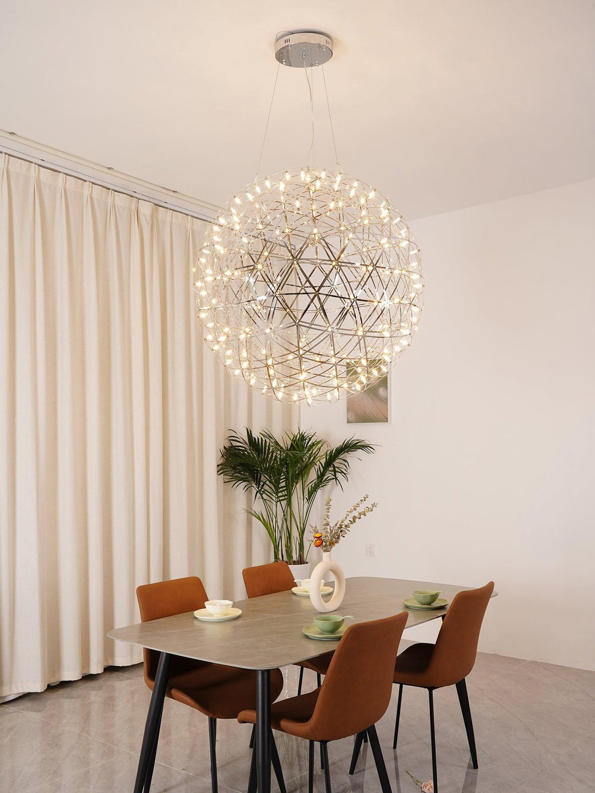 Delcourt Silver Spark Ball hanglamp