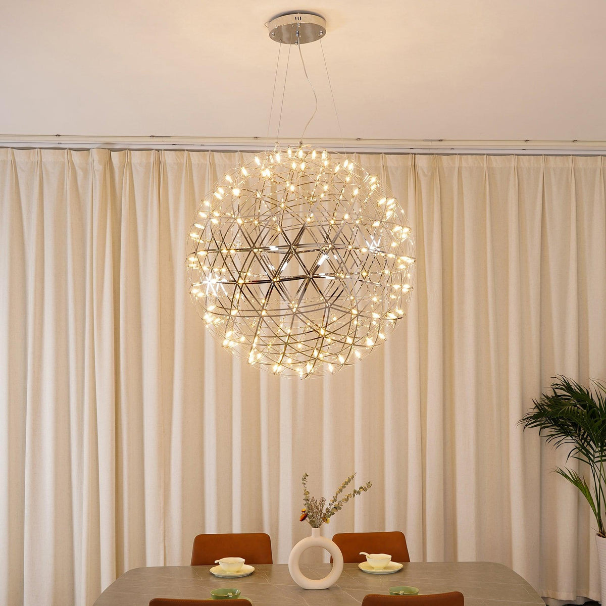 Delcourt Silver Spark Ball hanglamp