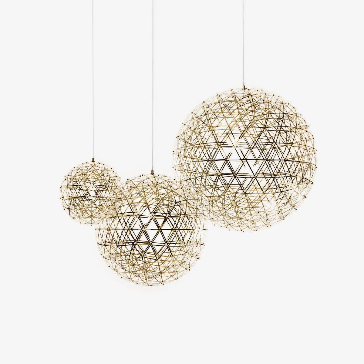Sylvarin Goud Draad Cluster hanglamp Geometrisch Metaal Woonkamer