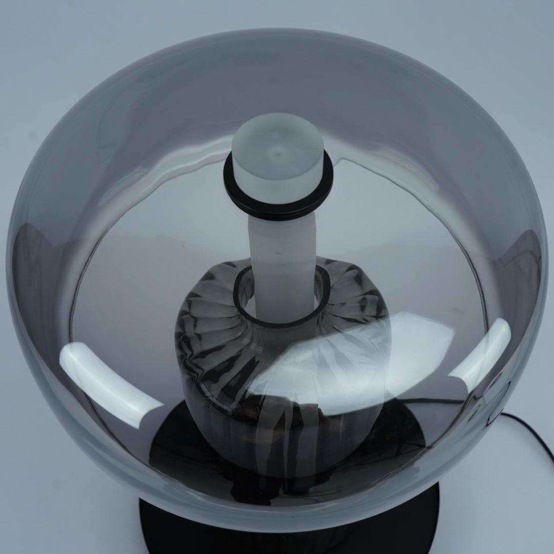 Svora moderne tafellamp van rookgrijs glas