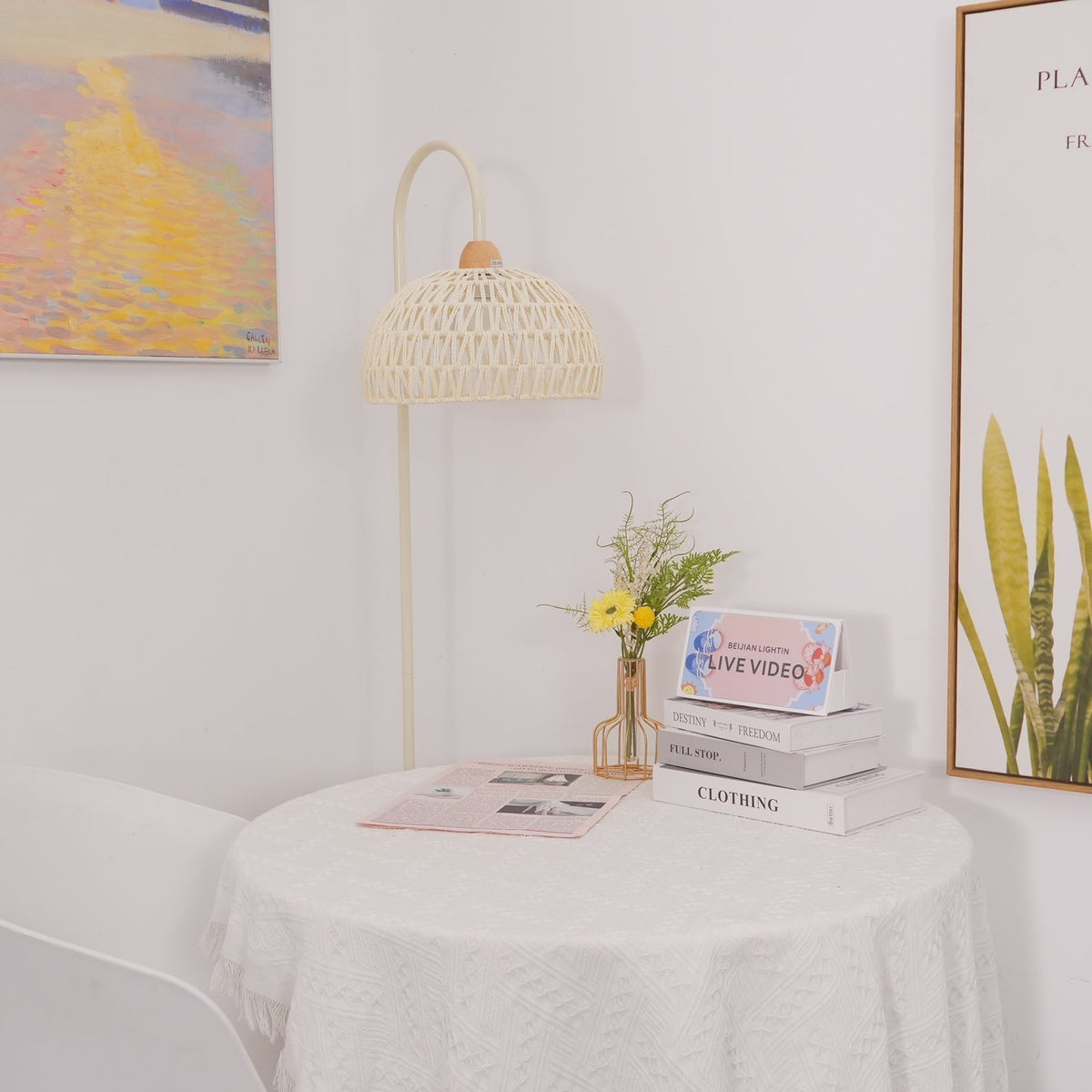 Tor vloerlamp minimalistisch beige