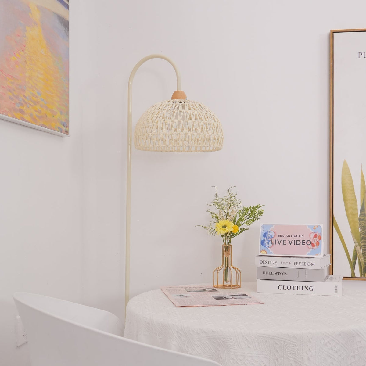 Tor vloerlamp minimalistisch beige