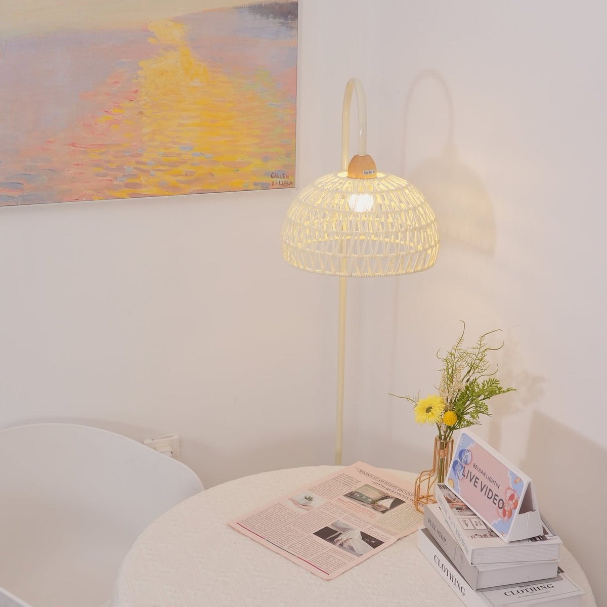Tor vloerlamp minimalistisch beige