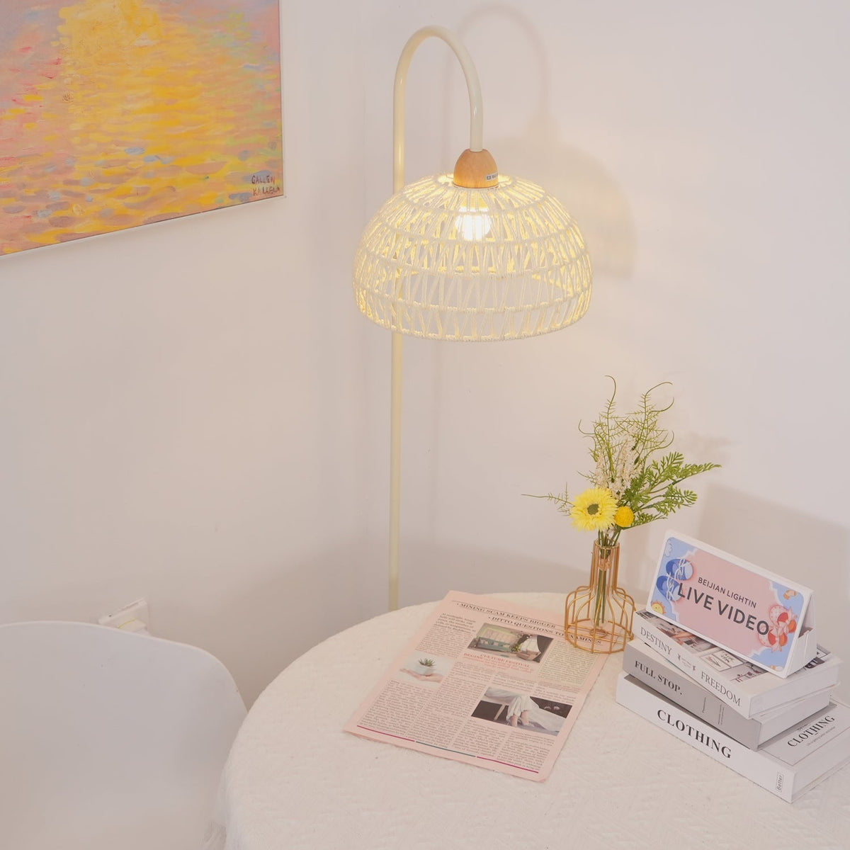 Tor vloerlamp minimalistisch beige
