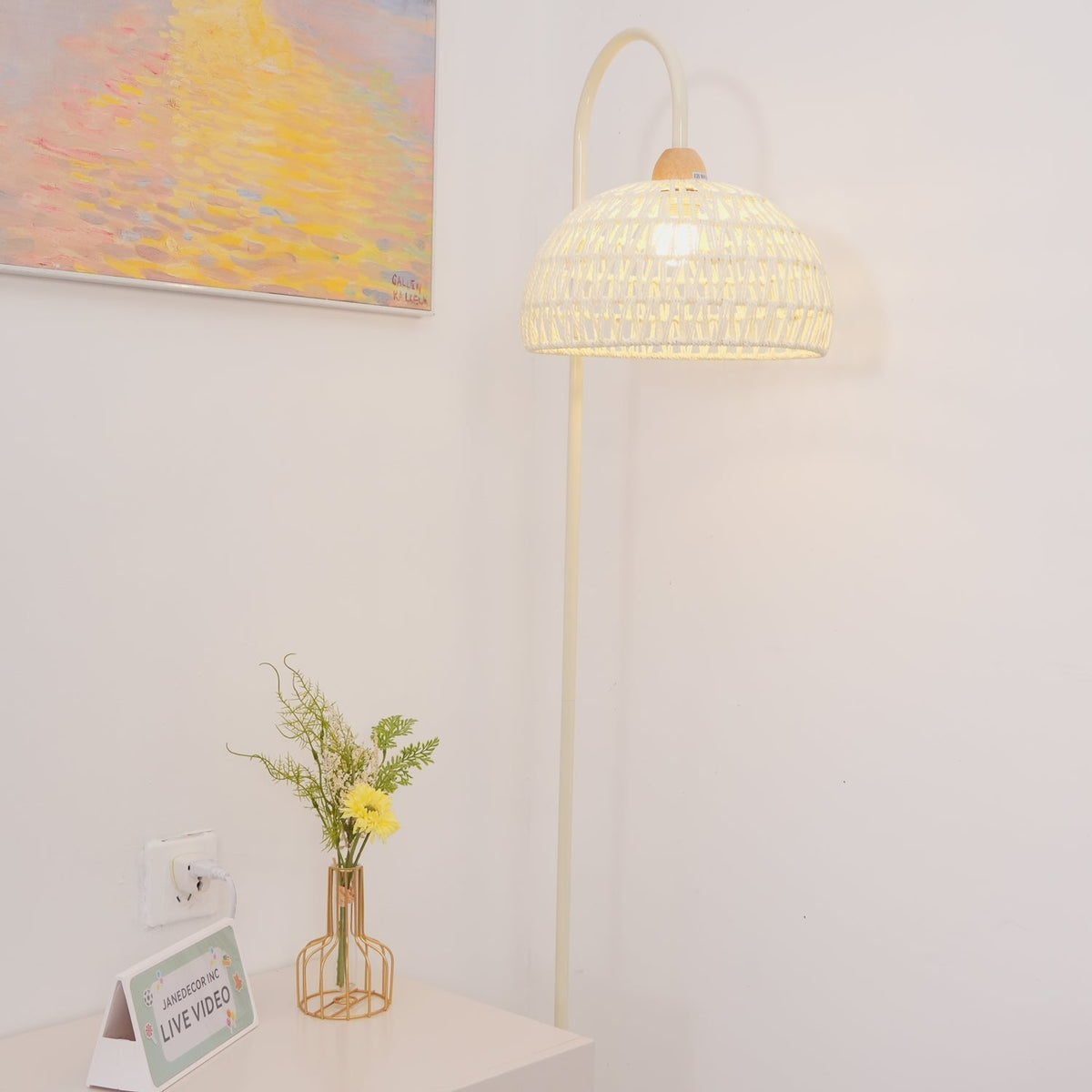 Tor vloerlamp minimalistisch beige
