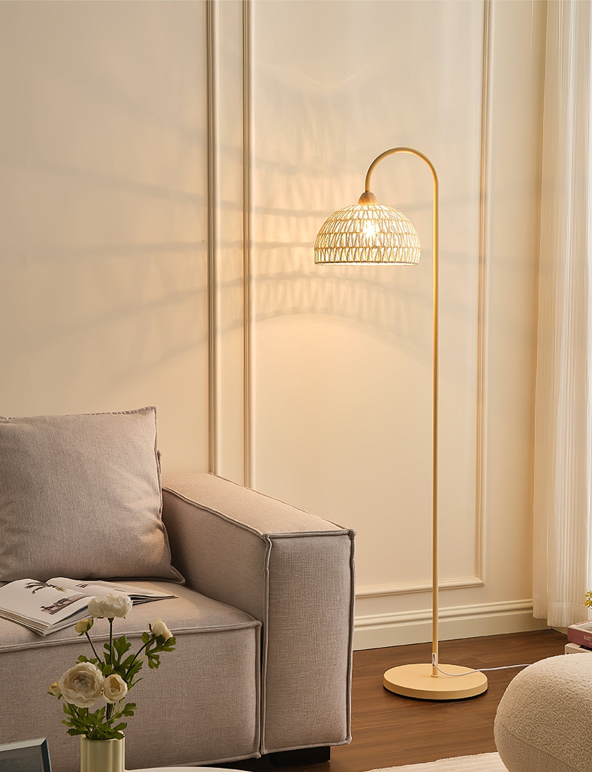 Tor vloerlamp minimalistisch beige