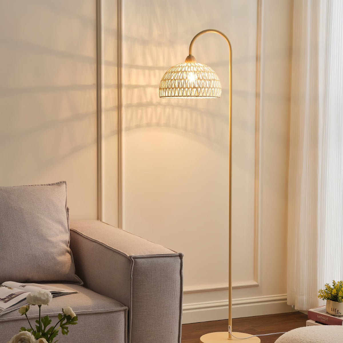 Tor vloerlamp minimalistisch beige