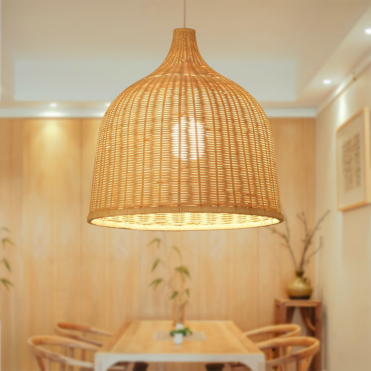 Ravisine rustieke hanglamp van rotan