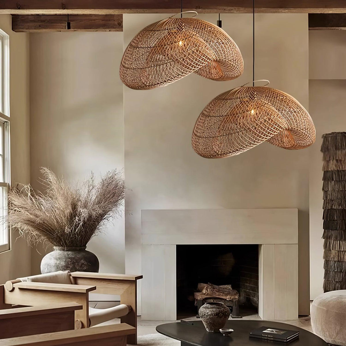 Averon Vintage hanglamp van rotan
