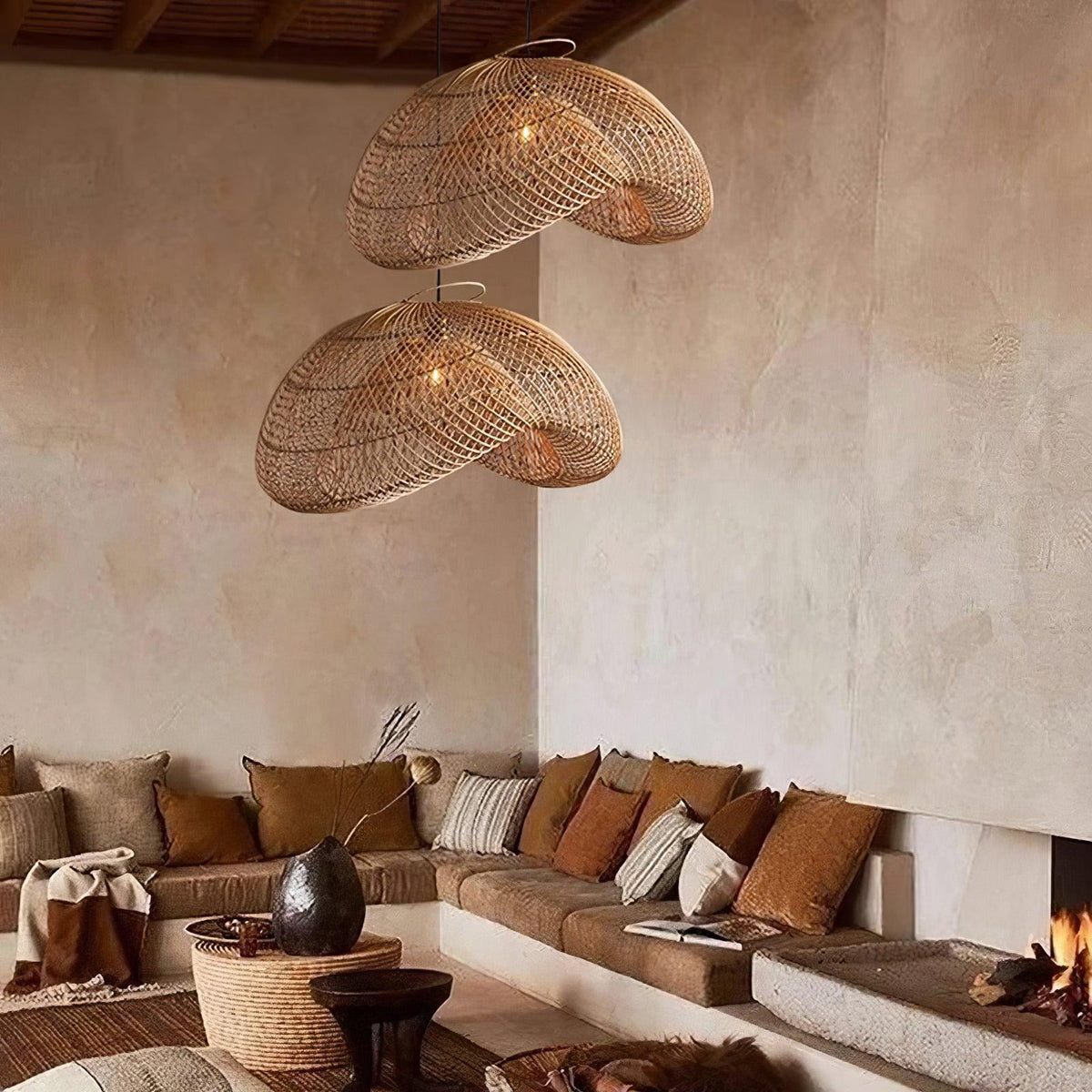 Averon Vintage hanglamp van rotan