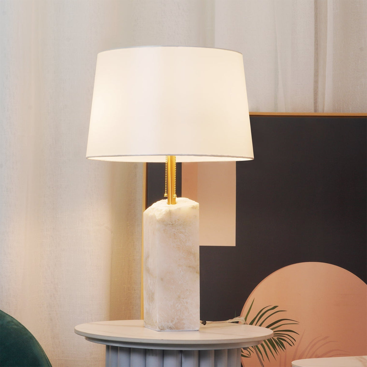 Gaveth Minimalistische tafellamp in albast