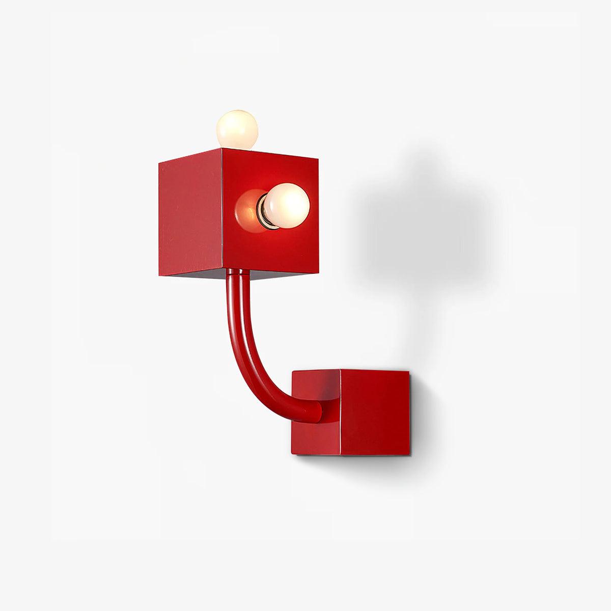 Brenna Individual Creativity Rode Kubus wandlamp
