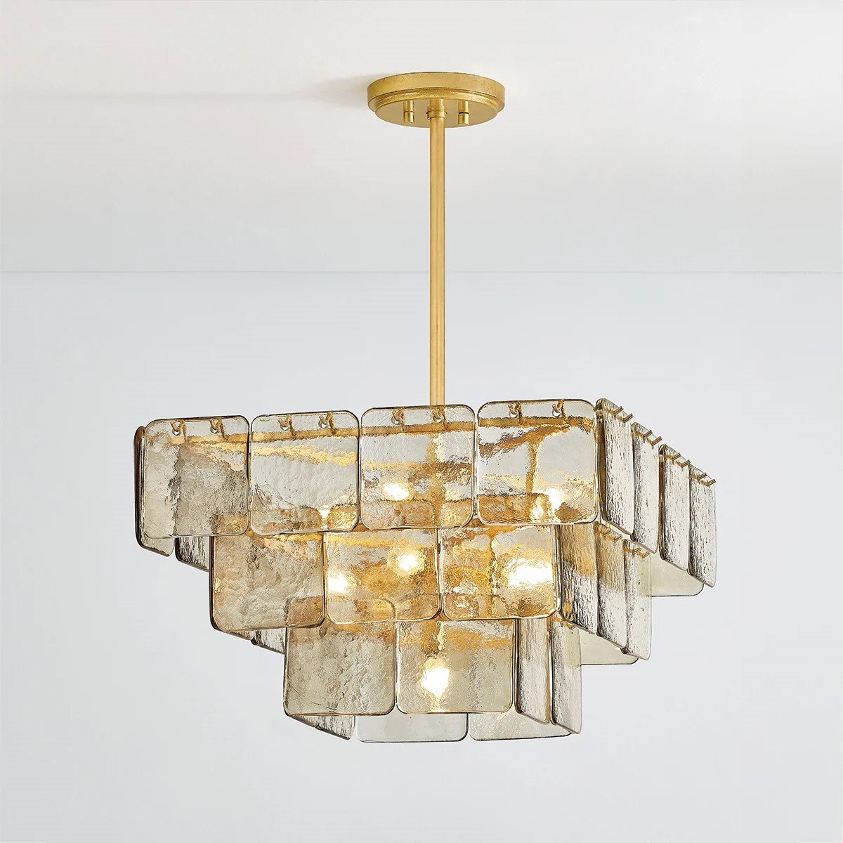 Celaniel Kroonluchter Champagne Piastre-glas Modern