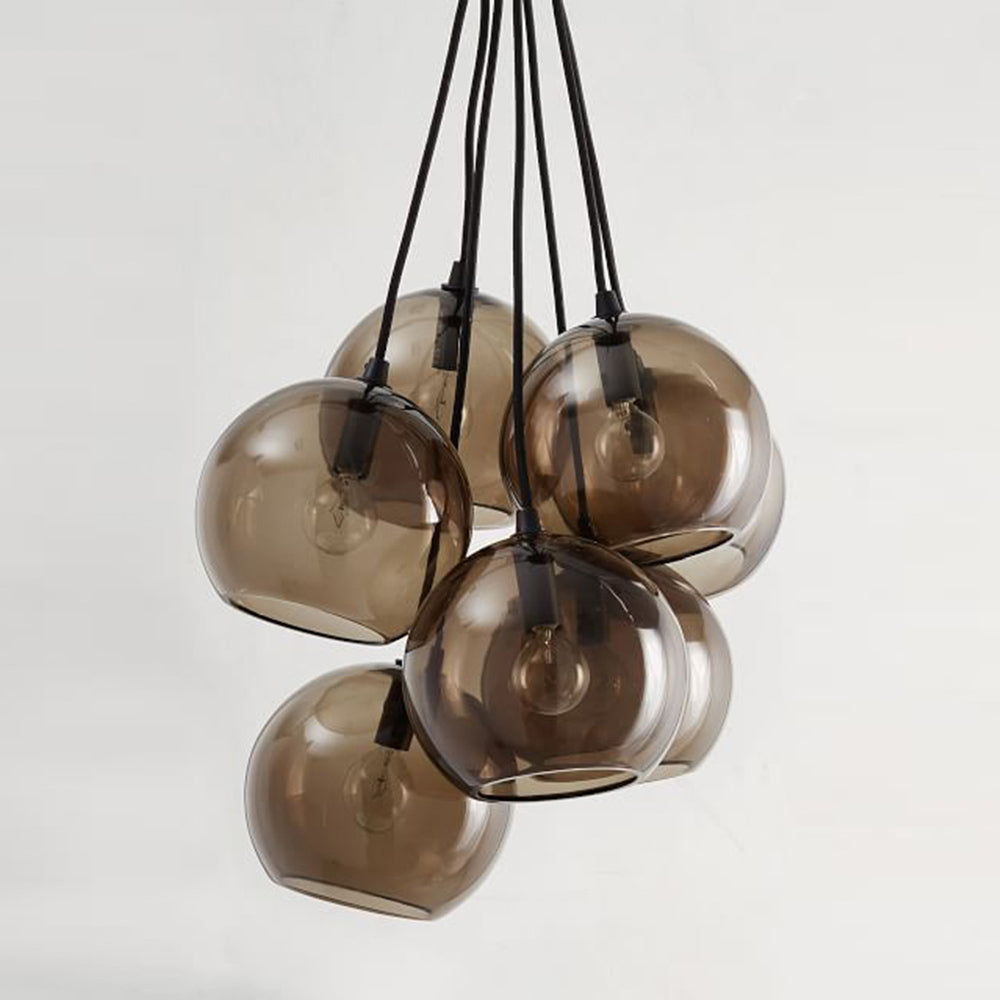 Celinette glazen hanglamp bruin