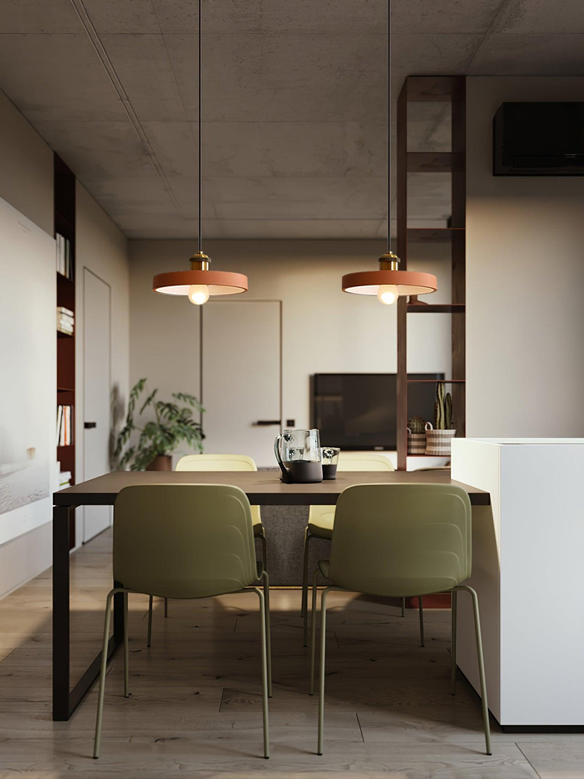 Trio Industriële hanglamp van hars