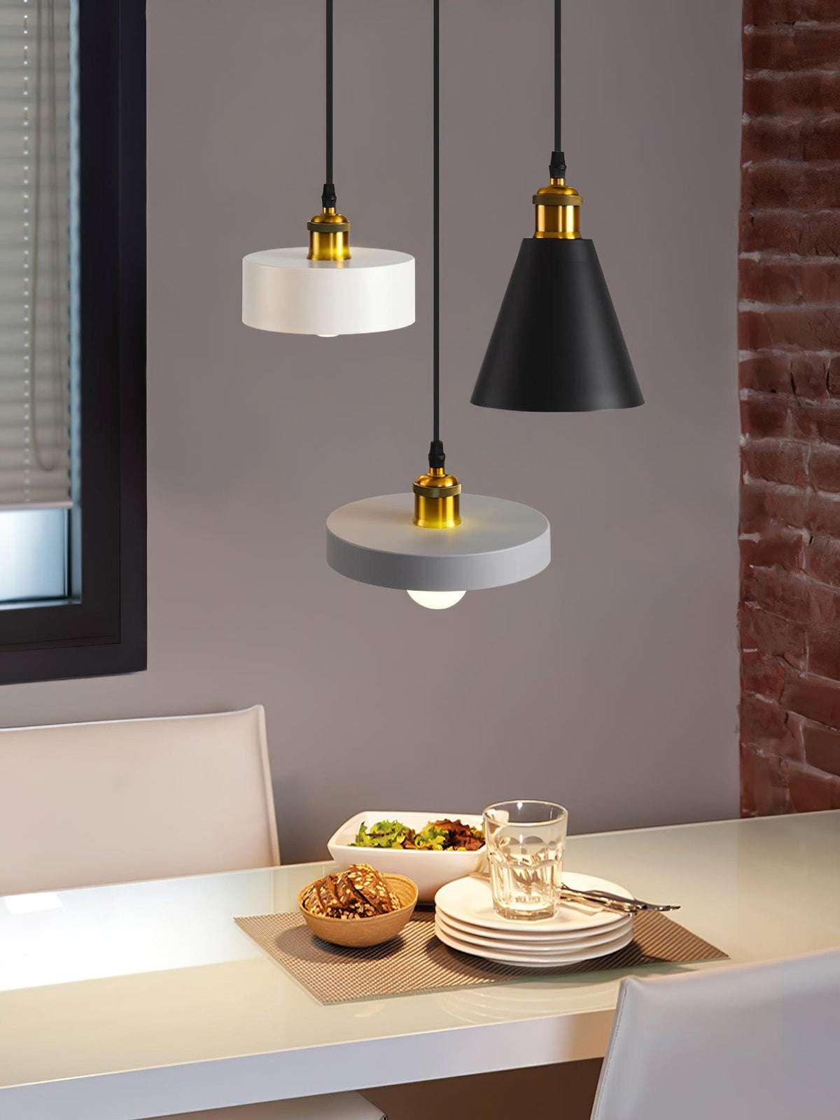 Trio Industriële hanglamp van hars
