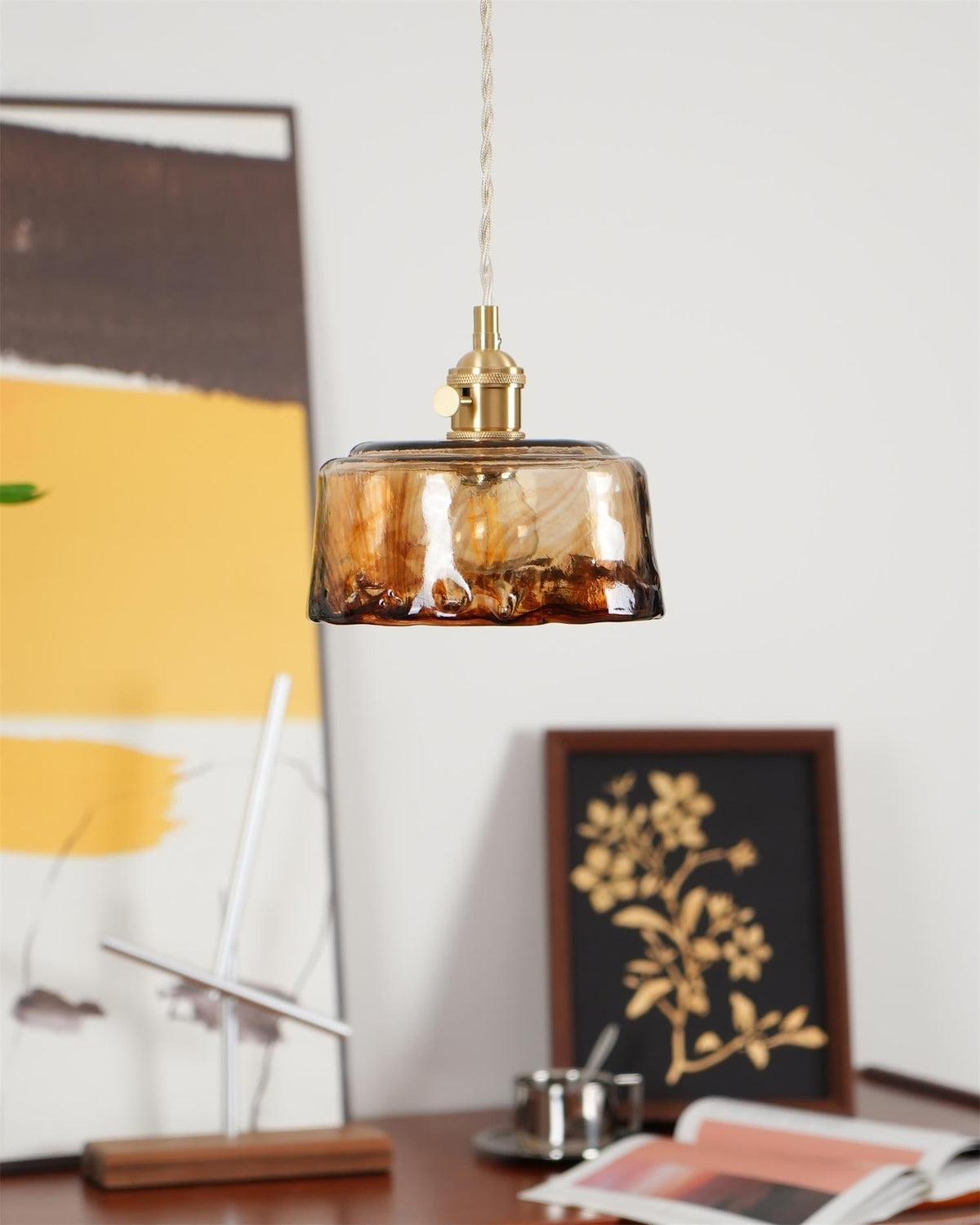 Velon Vintage Amber glas hanglamp