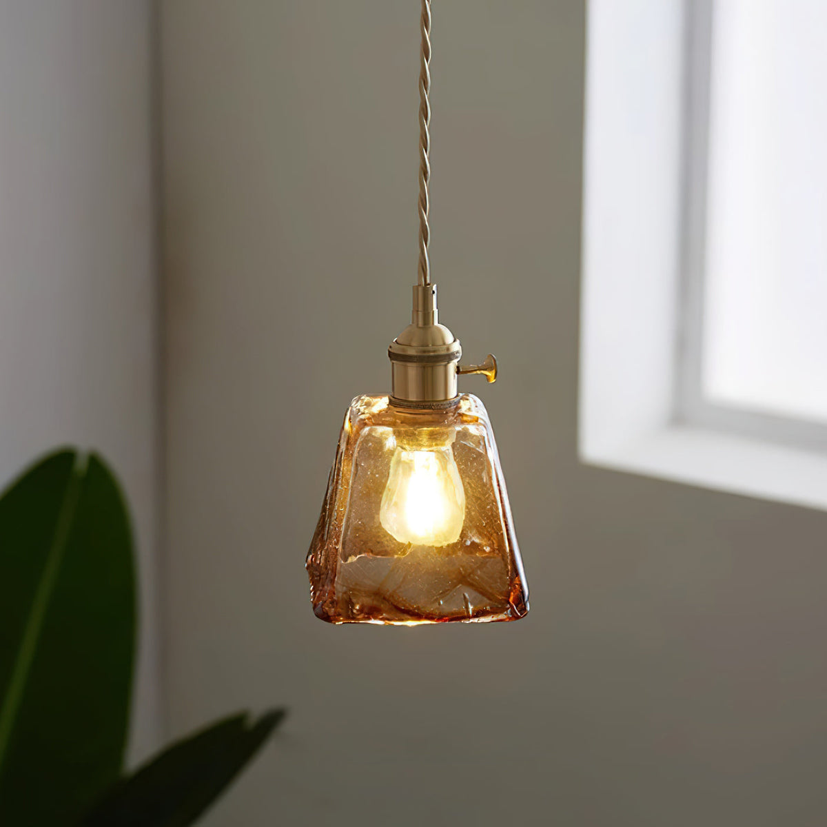 Velon Vintage Amber glas hanglamp