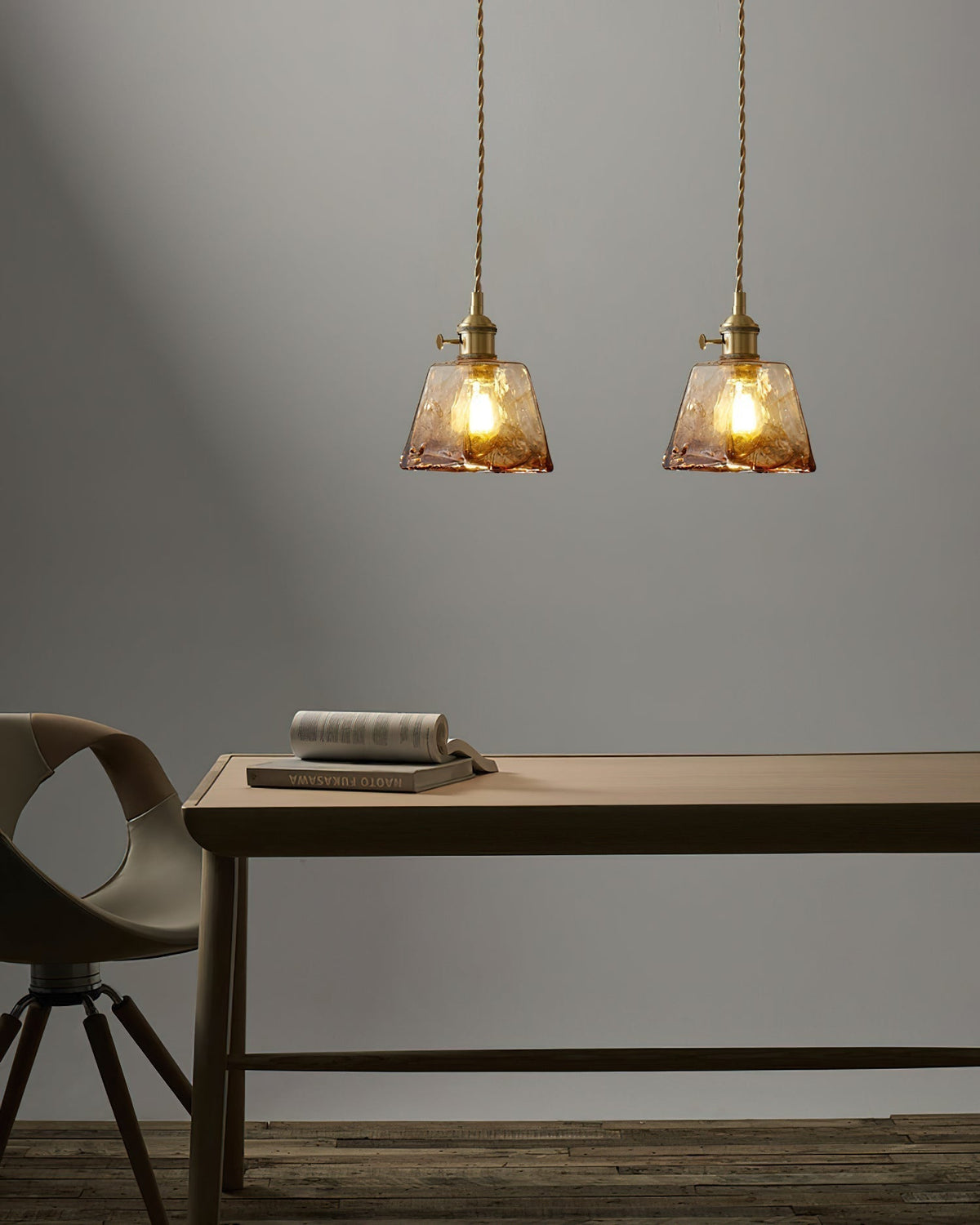 Velon Vintage Amber glas hanglamp