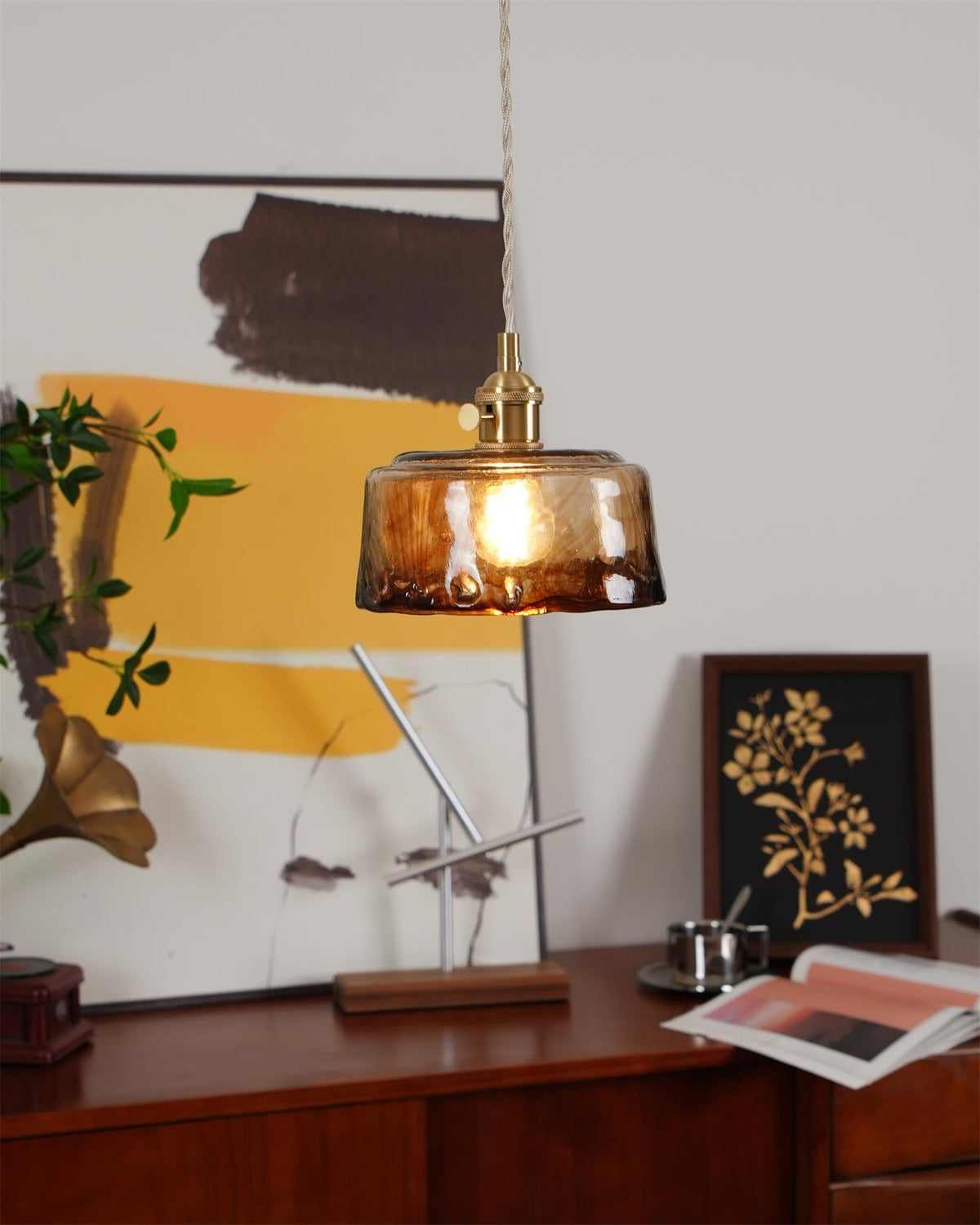 Velon Vintage Amber glas hanglamp