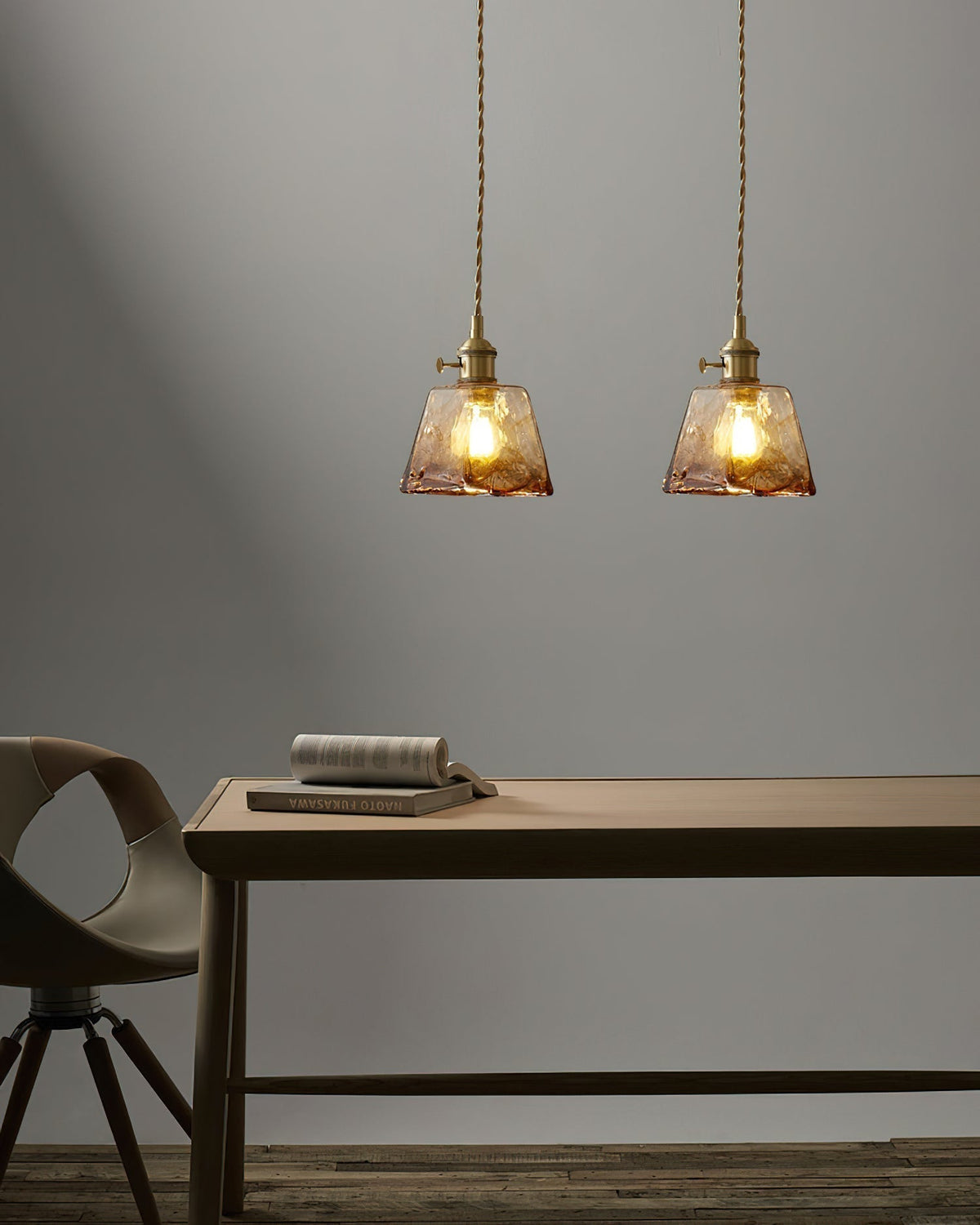 Velon Vintage Amber glas hanglamp