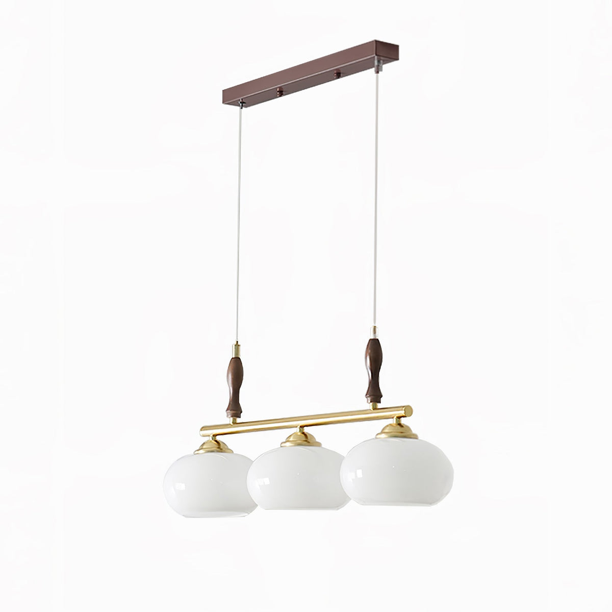Vevely Retro hanglamp van messing met gele glasbol