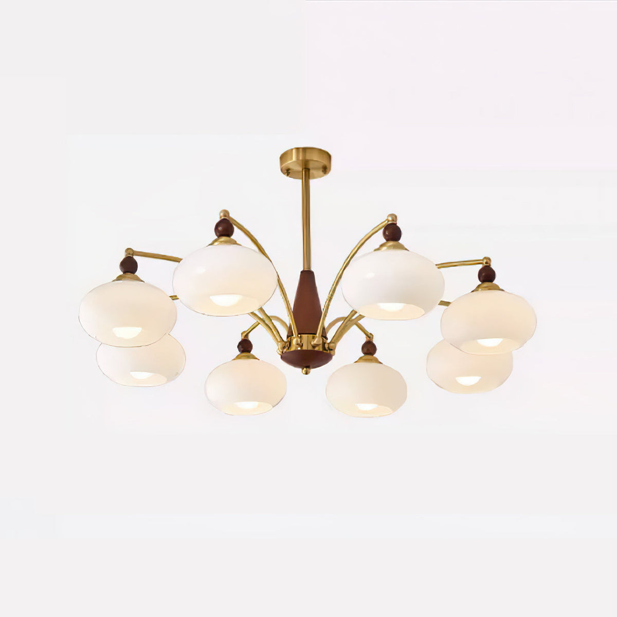 Vevely Retro hanglamp van messing met gele glasbol