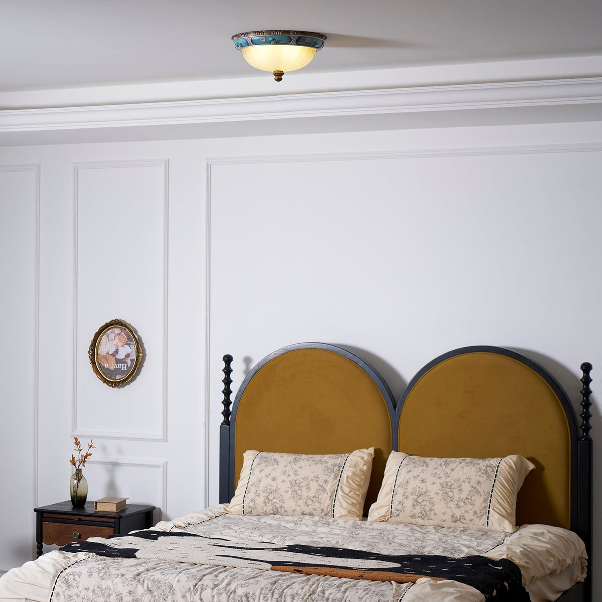 Duvall plafondlamp bloemmotief resin ingebouwd