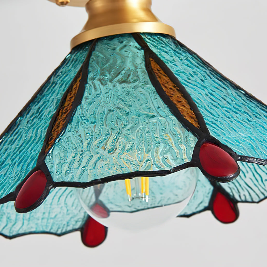 Nexo Tiffany-stijl plafondlamp met geëmailleerd glas