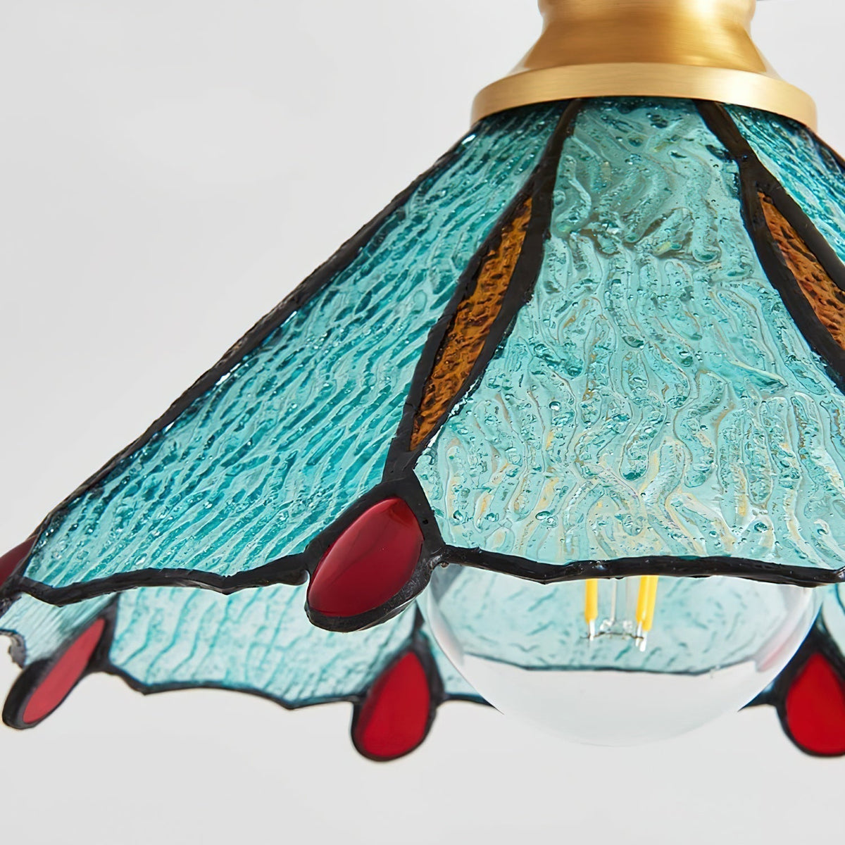 Nexo Tiffany-stijl plafondlamp met geëmailleerd glas