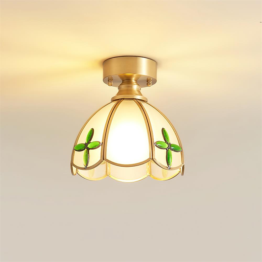 Nexo Tiffany-stijl plafondlamp met geëmailleerd glas