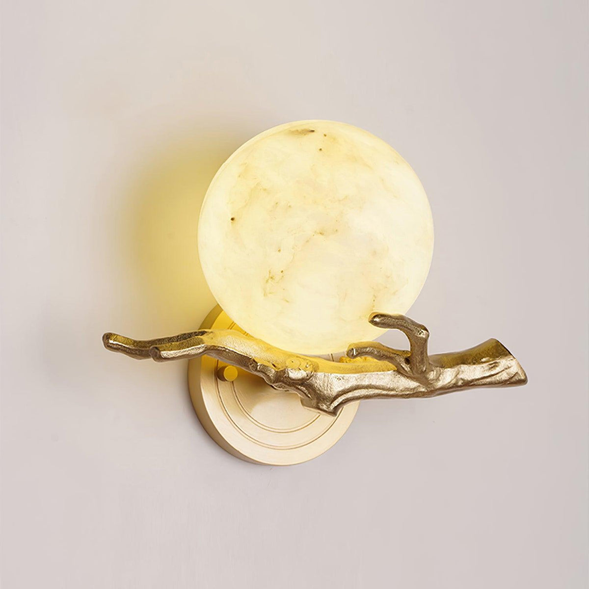 Erixa Retro Twigs messing marmeren wandlamp