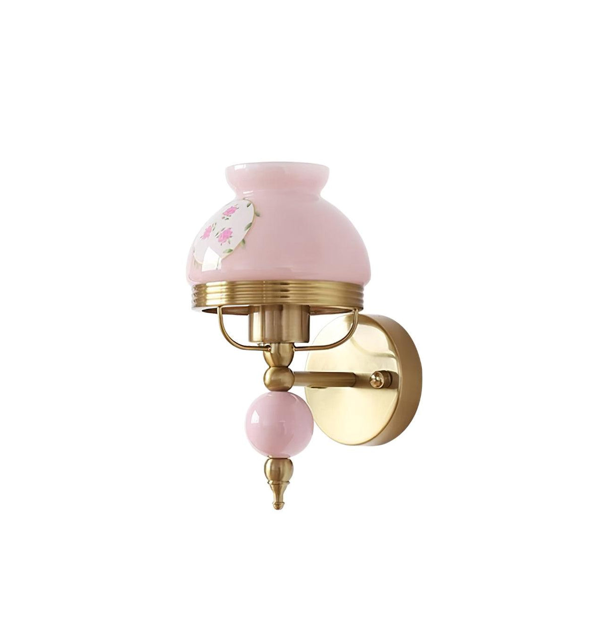Evia wandlamp met glazen kap en lichtbron voor slaapkamer of gang Retro