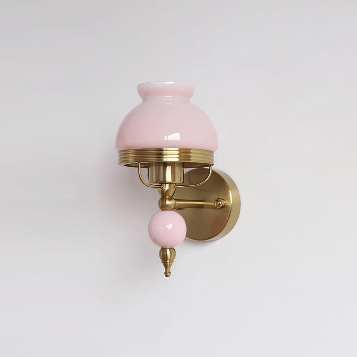 Evia wandlamp met glazen kap en lichtbron voor slaapkamer of gang Retro