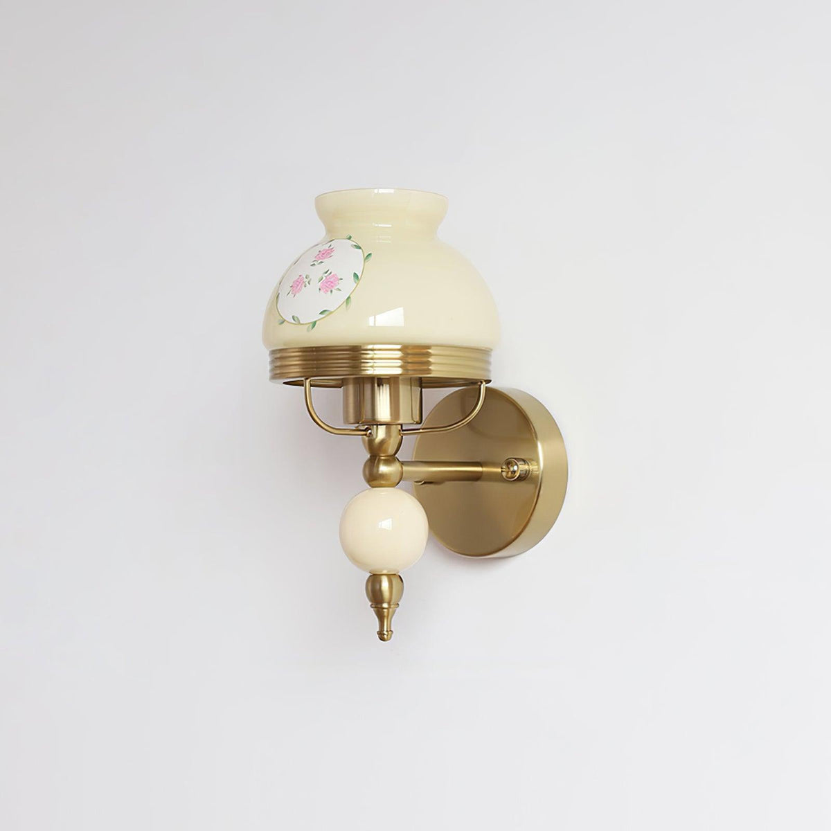 Evia wandlamp met glazen kap en lichtbron voor slaapkamer of gang Retro
