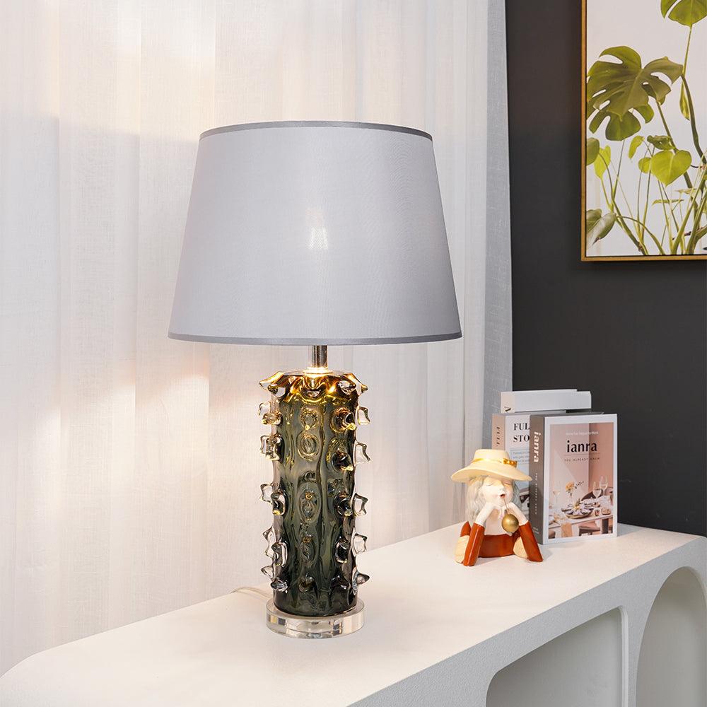 Bennis moderne tafellamp in grijs en groen