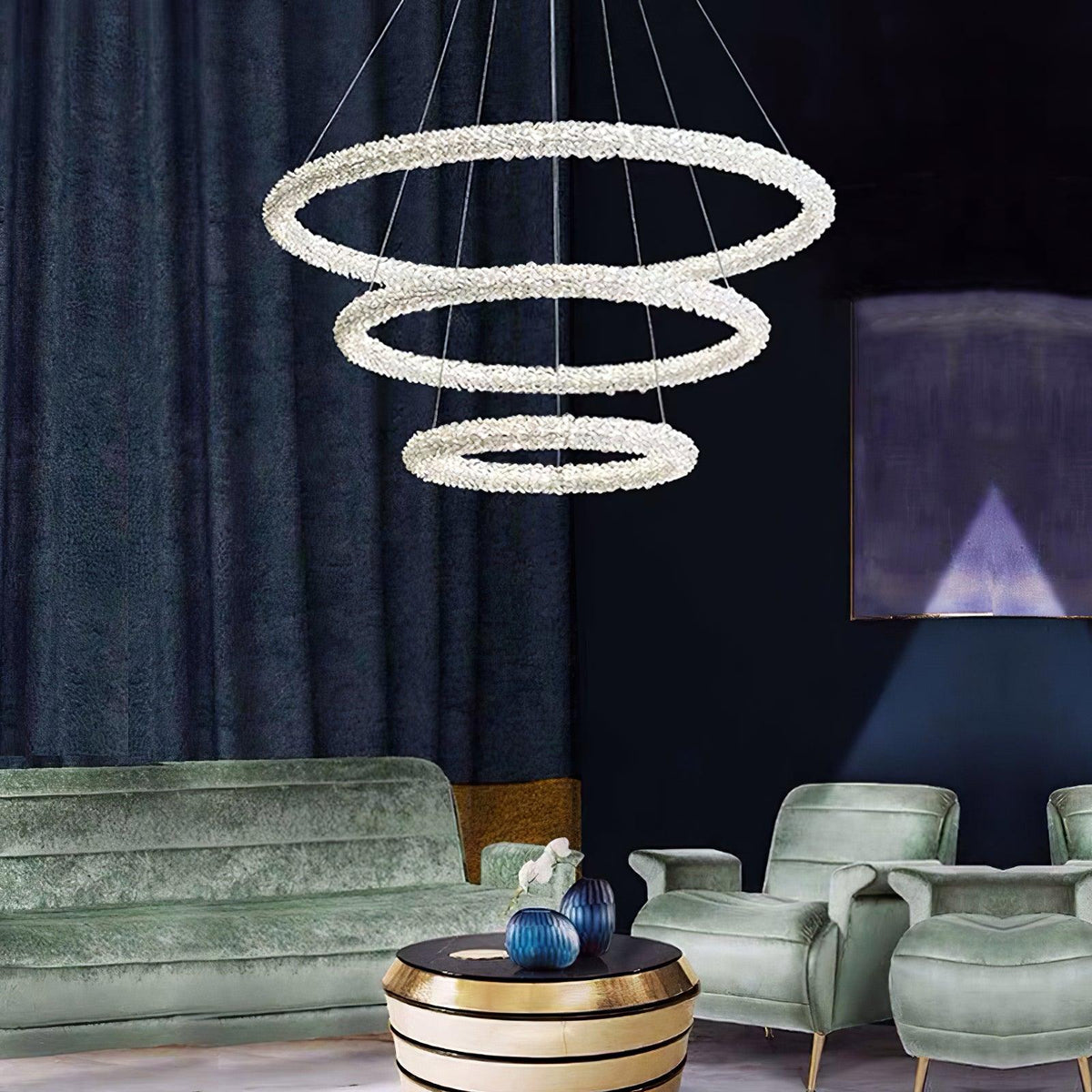 Seleira Ring kristal kroonluchter LED