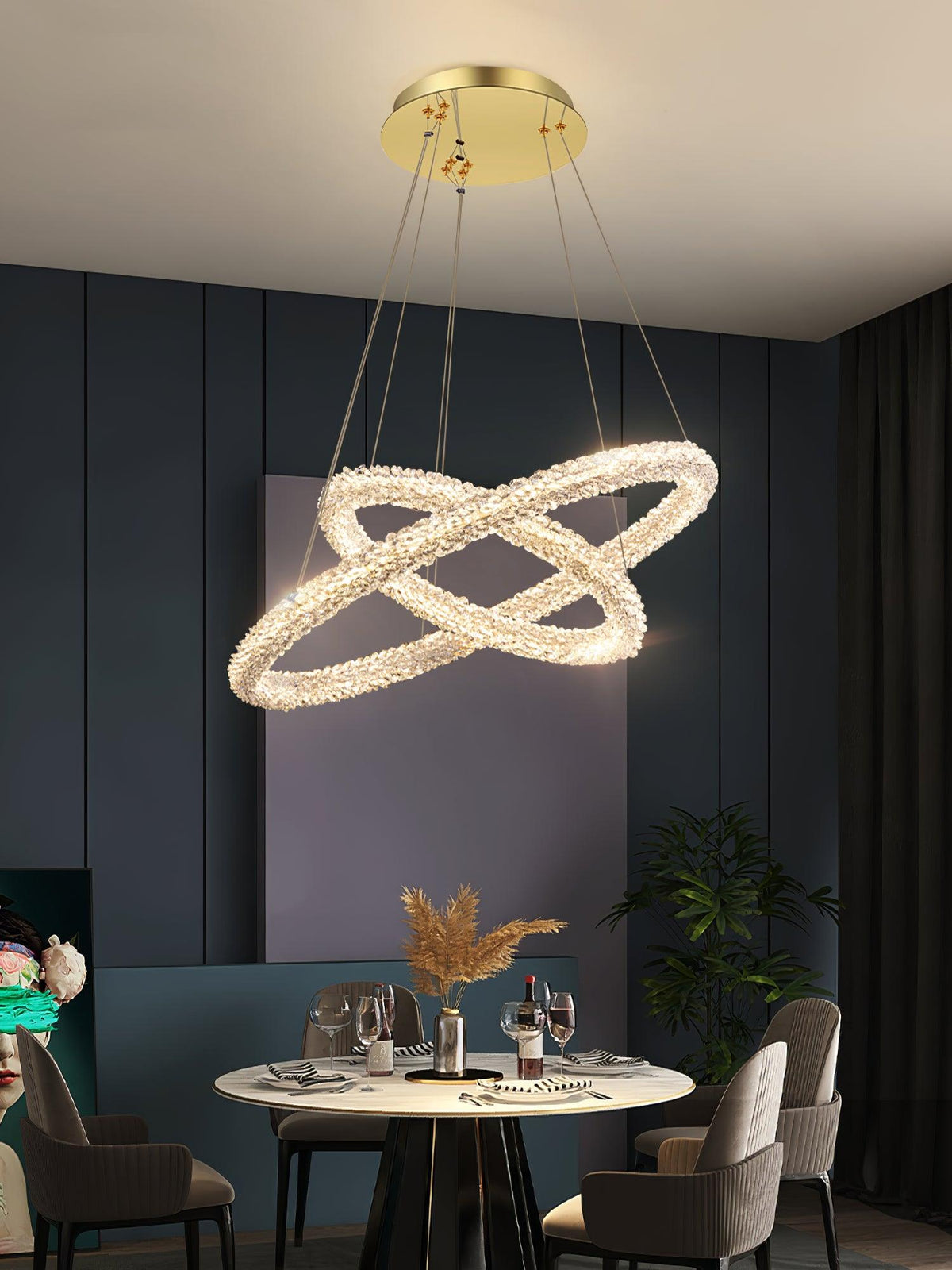 Seleira Ring kristal kroonluchter LED