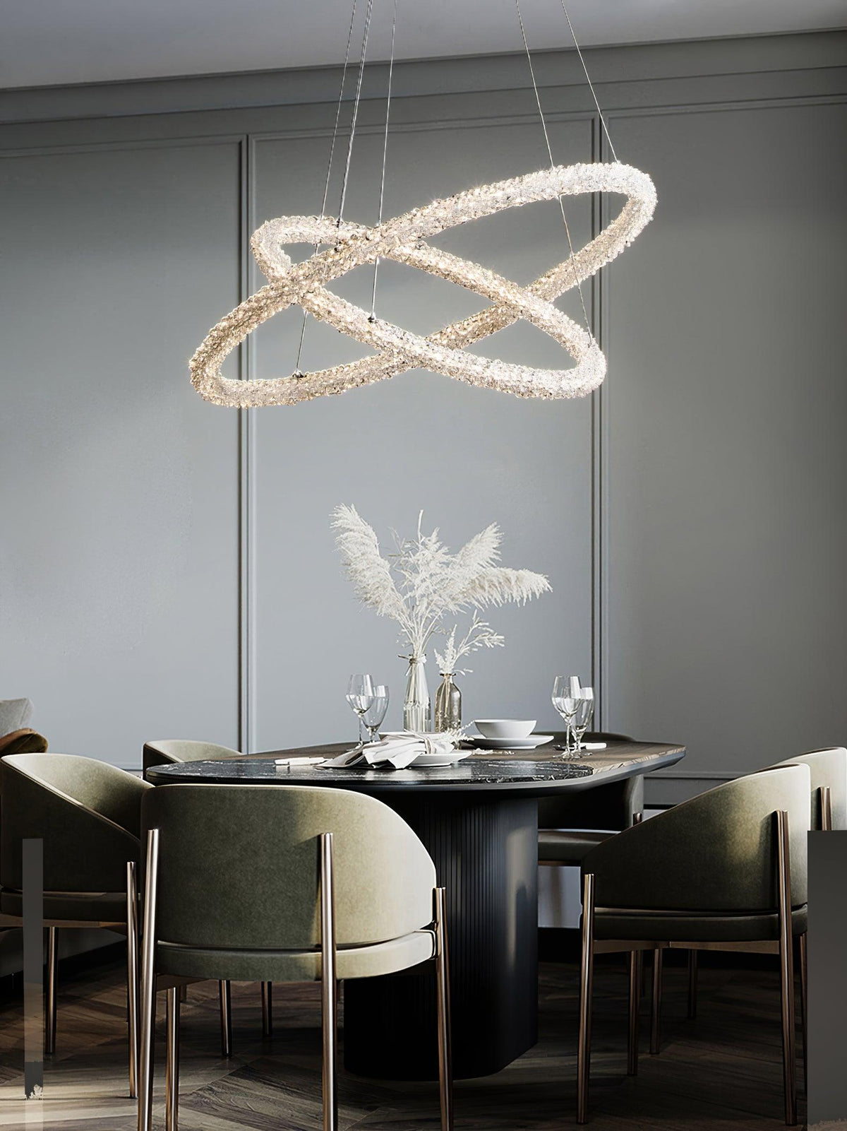 Seleira Ring kristal kroonluchter LED