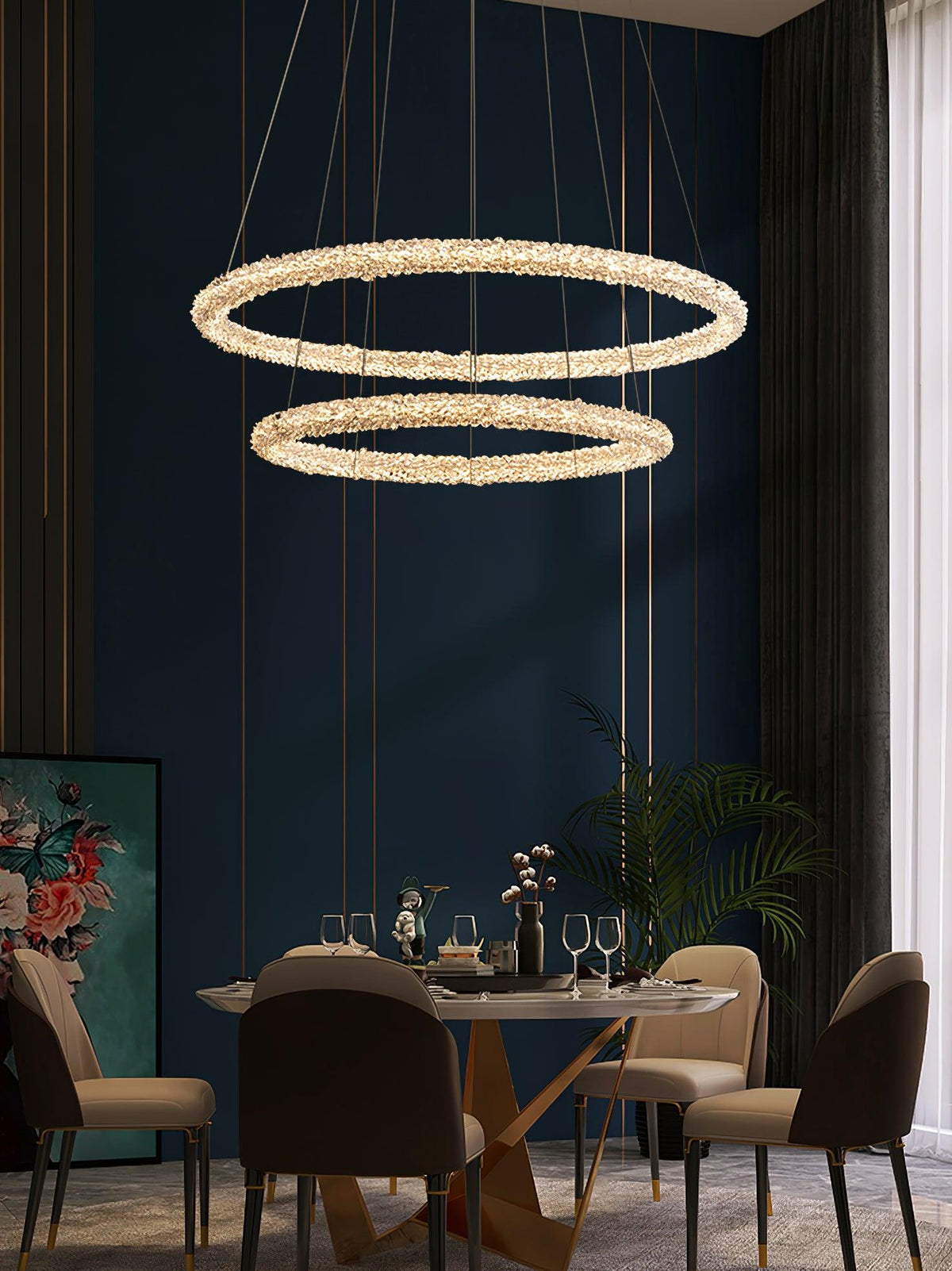 Seleira Ring kristal kroonluchter LED