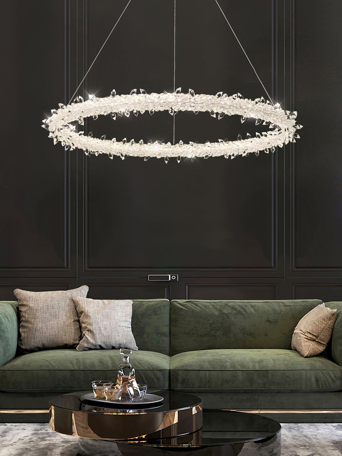 Seleira Ring kristal kroonluchter LED