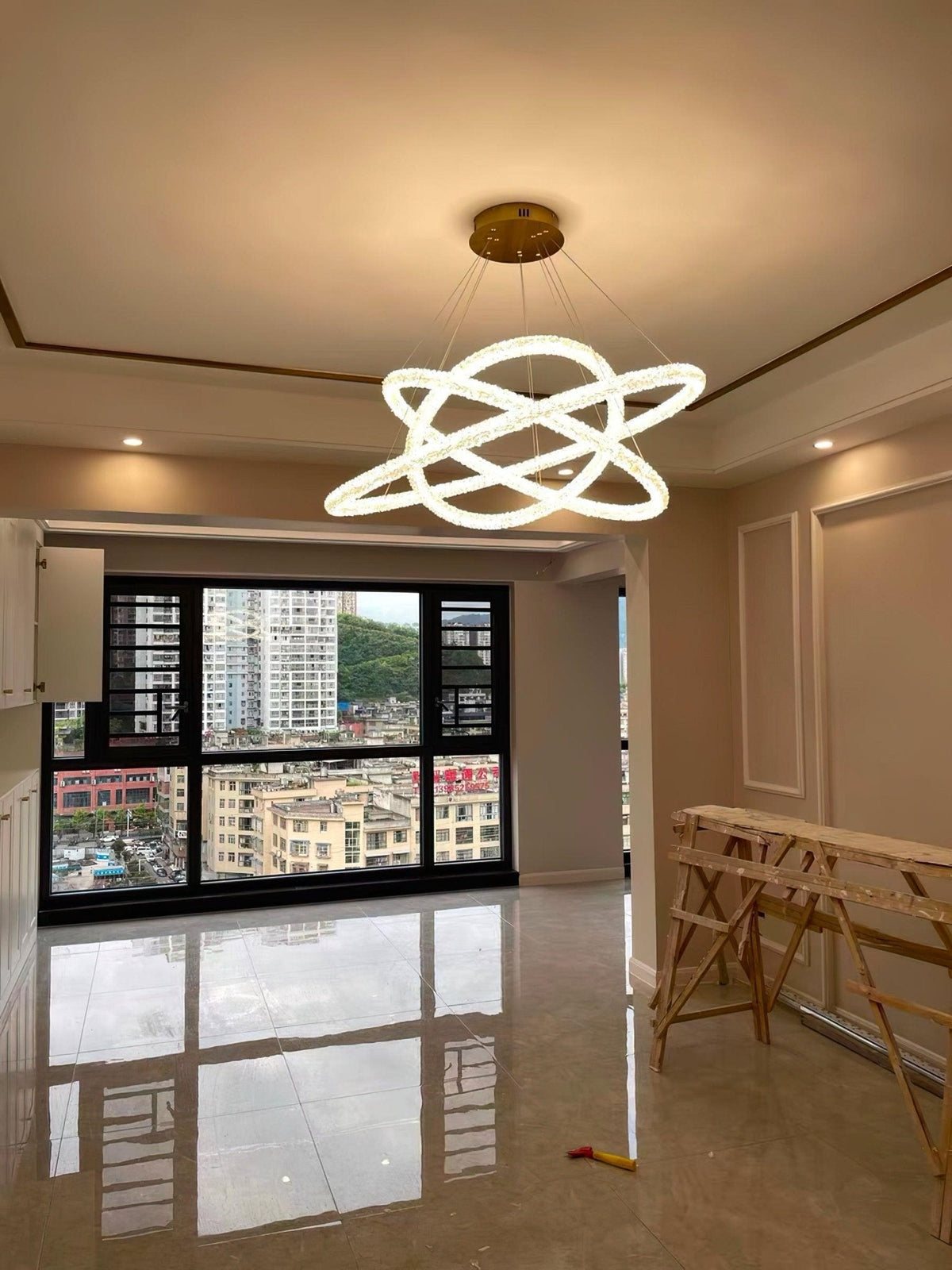 Seleira Ring kristal kroonluchter LED